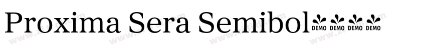 Proxima Sera Semibol字体转换
